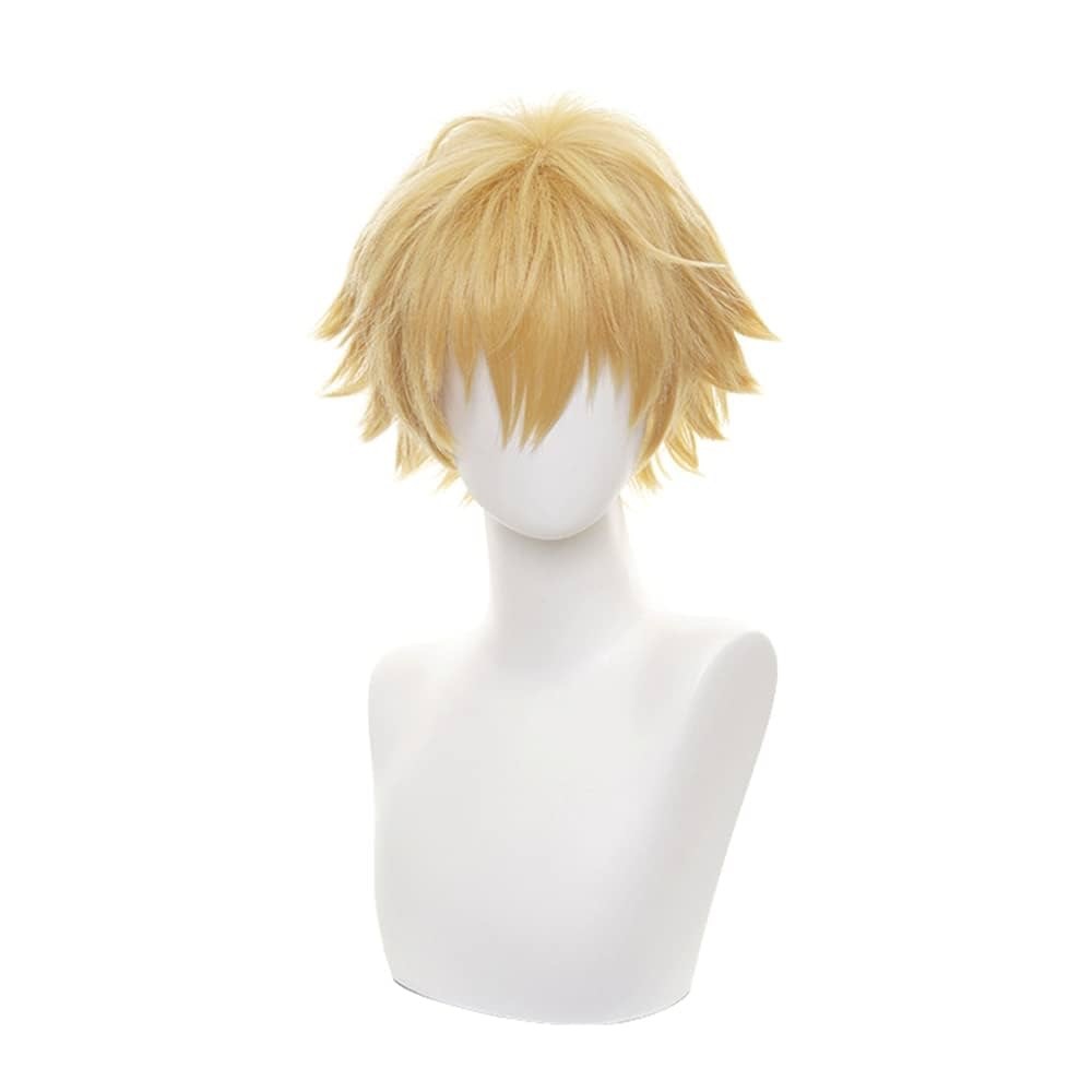Osias Denji Cosplay Wig for Men - Blonde Anime Wig - Sealed